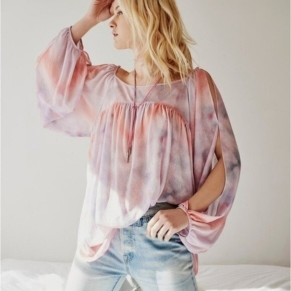 Free people majestic watercolor blouse size small